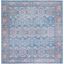 Serapi Blue and Rust Square Washable Area Rug