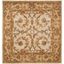 Elegance Squared Ivory Wool 6' Tufted Traditional Area Rug