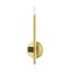 Denmark Satin Brass 1-Light Sconce with Bronze Accents