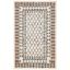 Ivory and Gray Handwoven Kilim 4' x 6' Area Rug