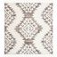 Ivory Diamond Braided Edge Shag Square Rug - Handmade Synthetic