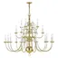 Williamsburgh Classic Elegance 22-Light Polished Brass Chandelier