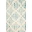 Ivory and Light Blue Hand-Tufted Wool Area Rug