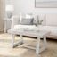 White Sand Wirebrush Solid Pine Rectangular Coffee Table