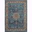 Vintage Blue and Ivory Synthetic 4' x 6' Area Rug