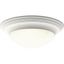 Textured White Alabaster Glass 3-Light Flush Mount Ceiling Fixture