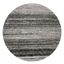 Reversible Dark Gray Stripe Synthetic 6' x 9' Oval Rug