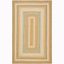 Tan and Multi Braided Reversible Handmade Area Rug