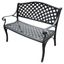 Luxury Arched Black Cast Aluminum Outdoor Loveseat Bench