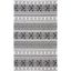 Boho-Modern Black and Cream Handmade Area Rug - 4' x 6'