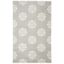 Grey and Ivory Hand-Tufted Wool Area Rug, 5' x 8'