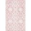 Hand-Tufted Dark Pink and Ivory Wool Area Rug, 4' x 6'