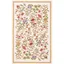 Ivory Floral Hand-Hooked Wool 6' x 9' Area Rug