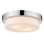 Transitional Chrome Finish LED Flush Mount with Opal Glass