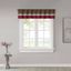 Red and Tan Polyoni Pintuck Window Valance with Rod Pocket