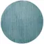 Aqua Round Synthetic Easy Care Area Rug, 4' x 4'