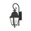 Elegant Bronze & Black Seeded Glass Outdoor Lantern