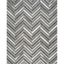 Ivory and Dark Grey Geometric Cowhide Area Rug, 8' x 10'