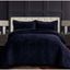 Indigo Twin Velvet Reversible Quilt Set