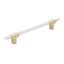 Brushed Gold and White Modern Cabinet Bar Pull