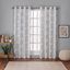 Seafoam and Mecca Orange Linen Blend Grommet Curtain Panel