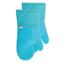 Aqua Blue Silicone Heat Resistant Oven Mitts, Set of Two