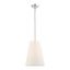 Modern Elegance Brushed Nickel Pendant with Oatmeal Fabric Shade