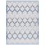 Grey and Blue Geometric Indoor/Outdoor Area Rug