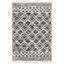 Gray Geometric Braided Shag Rectangular Area Rug