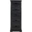 Sarina Black Pine 5-Drawer Coastal Chest