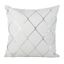 Silver Metallic Diamond Design Down Filled Throw Pillow