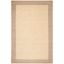 Ivory Beige Hand-Knotted Wool Rectangular Rug, 5' x 8'