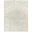 White Geometric Polyester and Polypropylene Area Rug