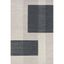 Blue and Gray Wool 9' x 12' Colorblocked Area Rug