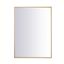 27" Silver Rectangular Wood Bathroom Mirror