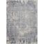 Abstract Grey & Beige Synthetic 3'11" x 5'11" Easy-Care Area Rug