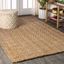 Ivory Herringbone Handwoven Jute 8' x 10' Reversible Area Rug