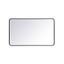 Contemporary Frameless Black Rectangular Wall Mirror 24x40 Inch