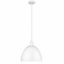 Satin White Sawyer 12.5" Transitional Bell Pendant Light