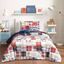 Full Blue Cotton Plaid Kids Comforter Set