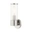 Elegant Brushed Nickel Wall Sconce with Clear Glass Shade