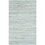 Ivory and Turquoise Handwoven Wool Shag Area Rug, 5' x 8'