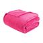 Full Pink Plush Reversible Machine-Washable Blanket