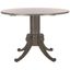 Transitional Forest Carved Scroll 43'' Round Extendable Dining Table in Brown
