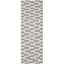 Silver Ivory Geometric Wool Flat Woven Runner Rug