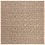 Beige and Cream Square Synthetic Non-Slip Area Rug