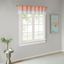 Coral and Ivory Faux Silk Pintuck Window Valance