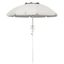 Cream White 5.7 ft Beach Umbrella with Cup Holders and Hooks