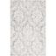 Ivory and Grey Abstract Handmade Wool 6' x 9' Area Rug