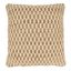 Beige 20" Jute and Cotton Woven Throw Pillow Cover